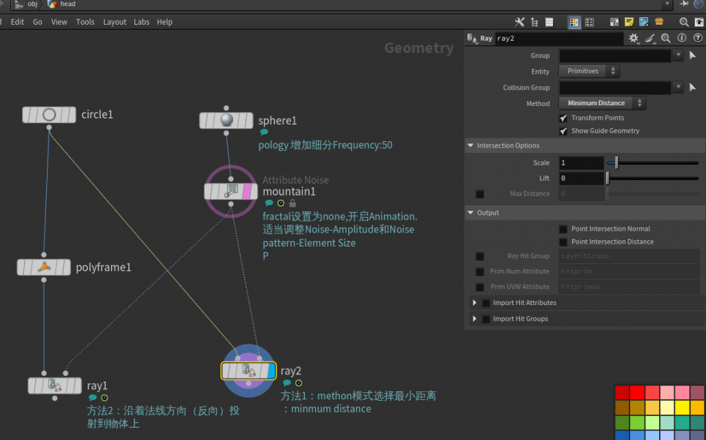 图片[4]-点沿着样条曲线运动 VOP:primuv+time on u-houdiniUE