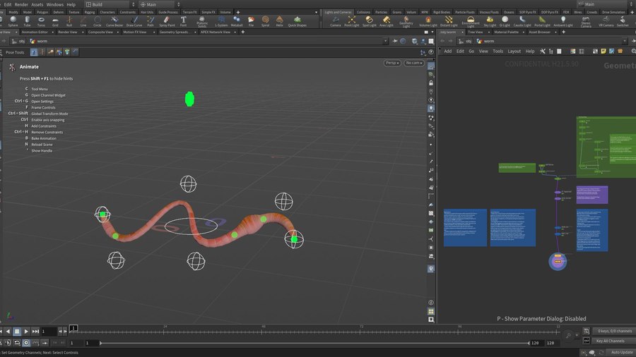 图片[3]-蚯蚓 绑定-houdiniUE
