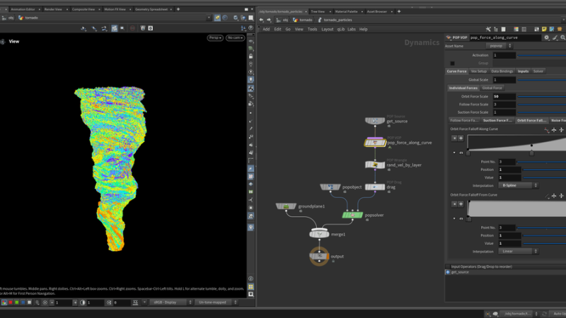 火焰龙卷风-houdiniUE