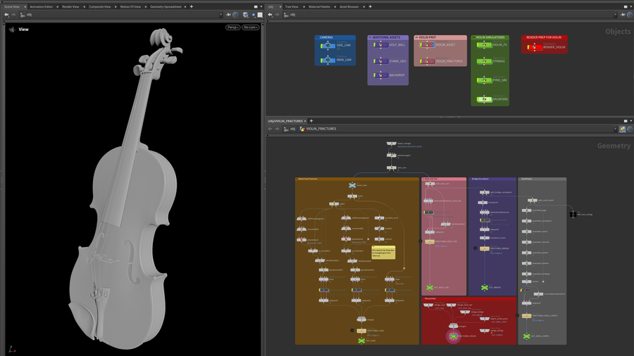 图片[4]-慢动作 小提琴破碎毁灭效果-houdiniUE