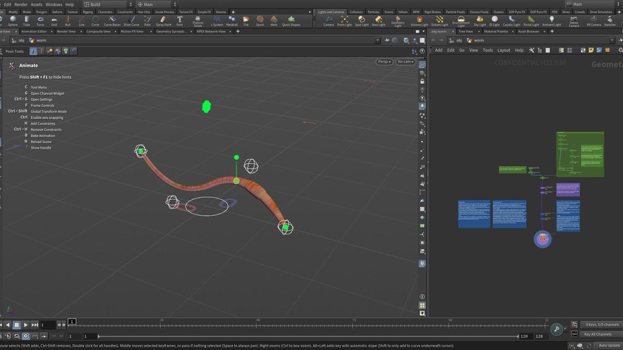 图片[2]-蚯蚓 绑定-houdiniUE