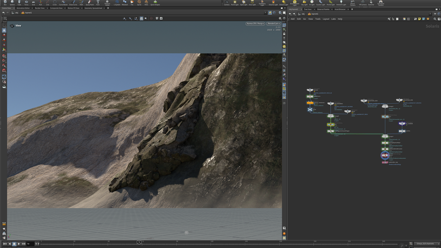 图片[4]-MPM求解器制造山体滑坡自然景观-houdiniUE