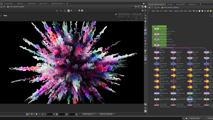 图片[1]-五彩烟花 爆炸-houdiniUE