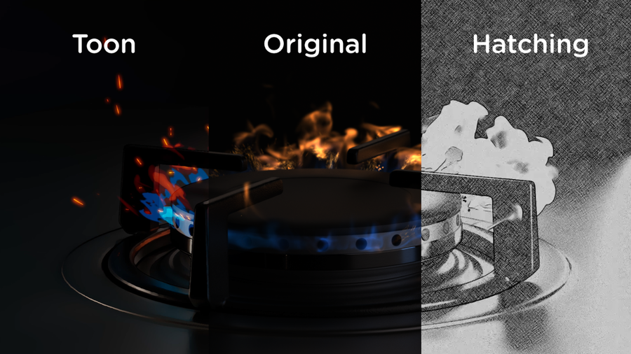 图片[7]-燃气炉火焰 PBR 和 NPR-houdiniUE