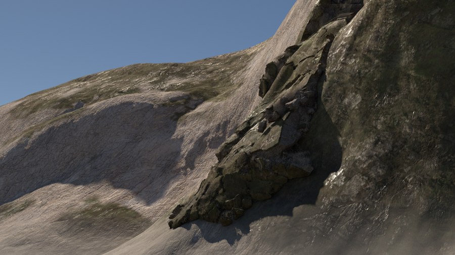 图片[1]-MPM求解器制造山体滑坡自然景观-houdiniUE