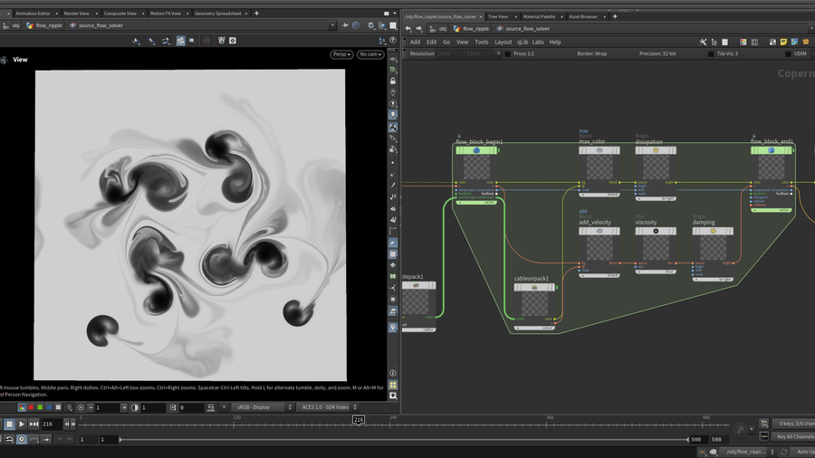 图片[3]-流动涟漪/波纹-houdiniUE