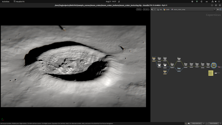 图片[1]-月球陨石坑-houdiniUE