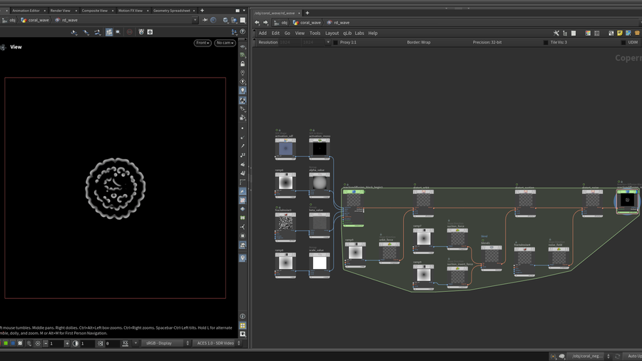 图片[3]-运动图形 珊瑚式生长扩散-houdiniUE