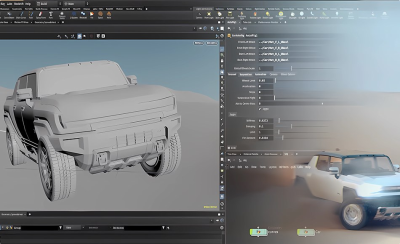  汽车动画绑定插件 Auto RIg-houdiniUE